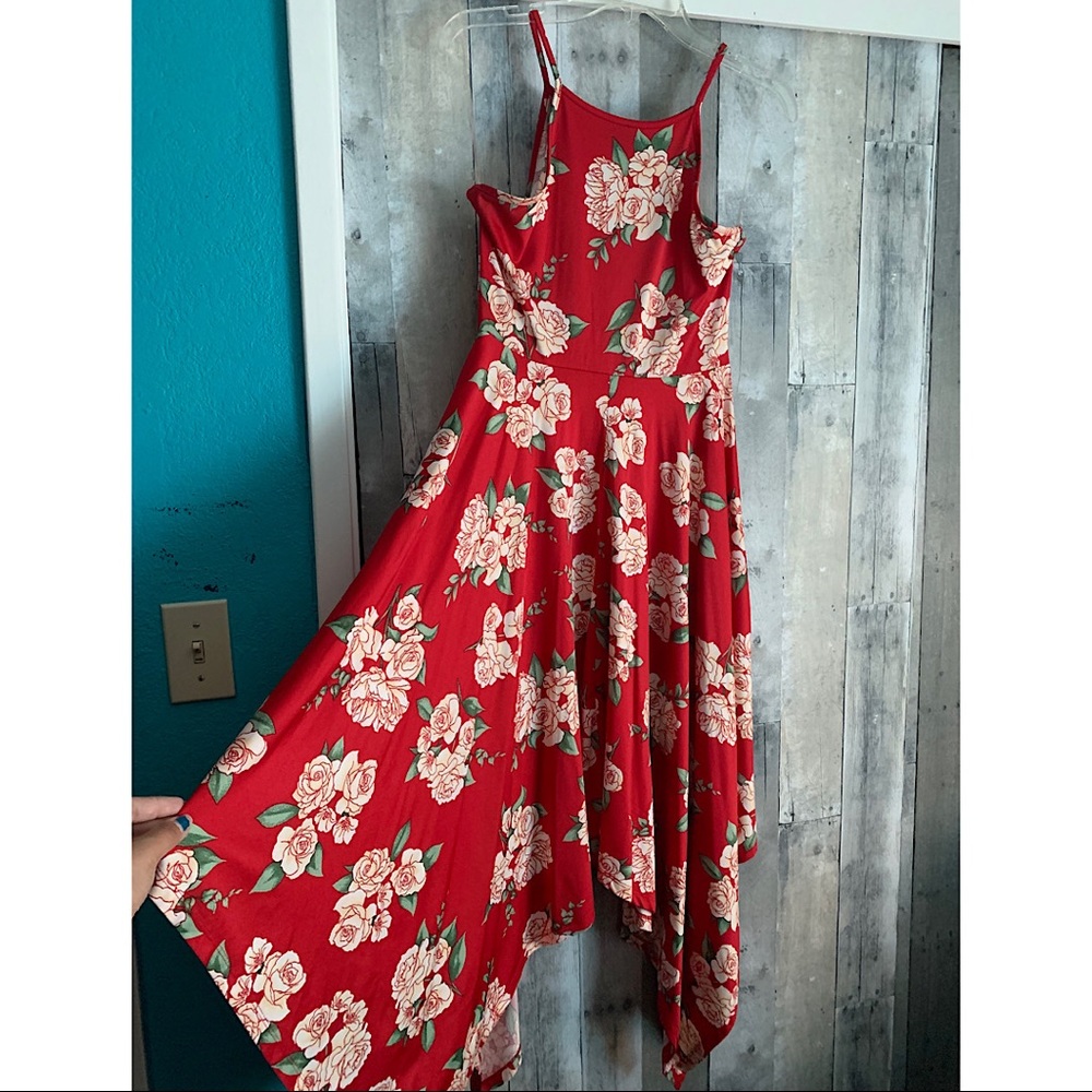 Red Floral Dress